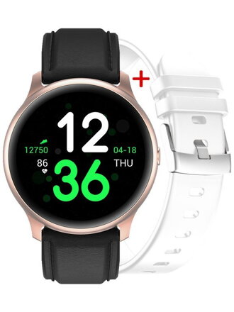SMARTWATCH dámske G. Rossi G.RSF1-4C2-1 rosegold/black + navyše remienok (sg003b)