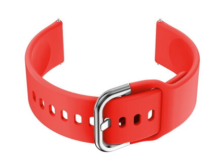 Remienok gumový do smartwatch 18mm - red/silver