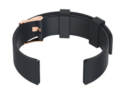 Gumový remienok na hodinky U15 - dark gray/rosegold - 22mm