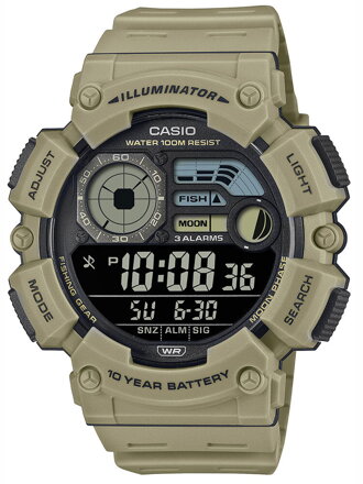 HODINKY PÁNSKE CASIO Digital Moonphase WS-1500H-5B + BOX