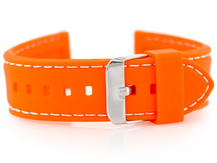 Gumový remienok na hodinky U20 - orange 22mm