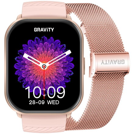 SMARTWATCH DAMSKI GRAVITY GT43-1 - DODATKOWY PASEK (sg054a)