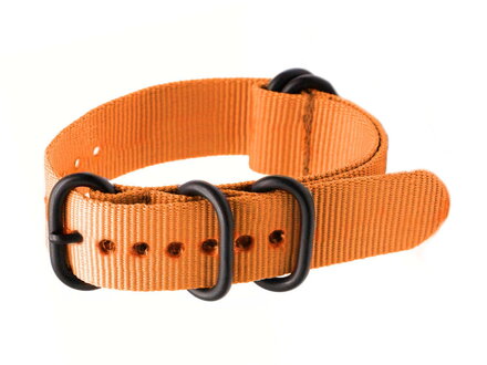 Remienok NATO látkový na hodinky - orange - 22mm