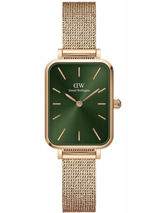 DÁMSKE HODINKY DANIEL WELLINGTON Quadro Pressed Melrose Emerald 20mm DW00100445+ KRABIČKA (zw505n)