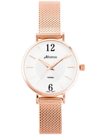Hodinky dámske ALBATROSS ABBC16 (za543e) rose gold / silver