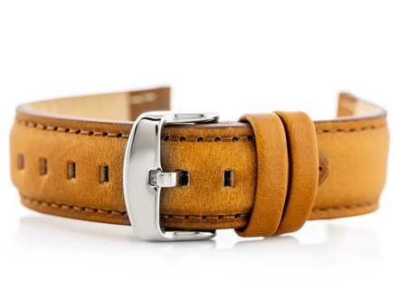 Pasek skórzany do zegarka W46 - camel - 22mm Pasek skórzany do zegarka W46 - camel - 22mm