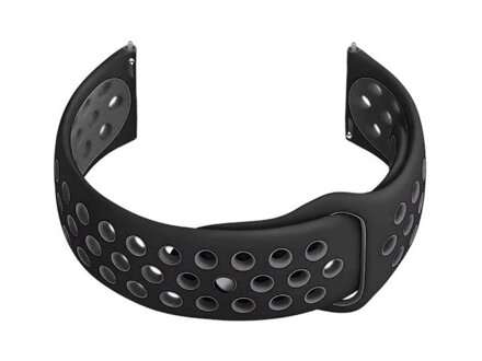 Remienok gumový do smartwatch U11 - black/gray - 22mm