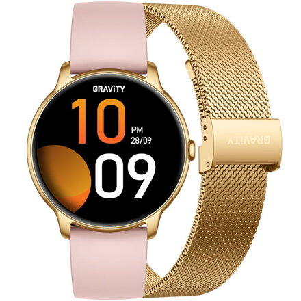 SMARTWATCH DAMSKI GRAVITY GT31-1 - AMOLED, DODATKOWY PASEK (sg052a)