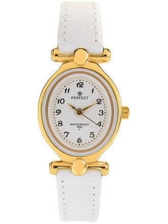 ZEGAREK DZIECIĘCY PERFECT L036-01 KOMUNIJNY - biały/złoty + BOX (zp799b)