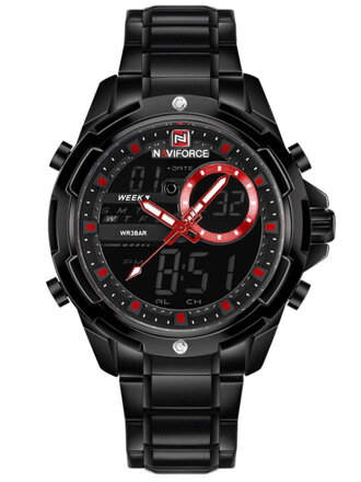 Hodinky pánske NAVIFORCE - NF9120 (zn062c) - black/red