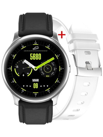 SMARTWATCH pánske G. Rossi G.RSWSF1-3C1-1 silver/black + navyše remienok (sg003a)