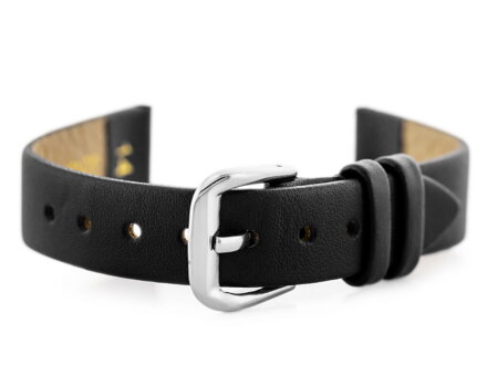 Kožený remienok na hodinky W86 - black - 16mm
