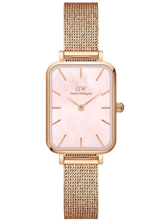 DÁMSKE HODINKY DANIEL WELLINGTON Quadro Pressed Melrose Pearl 20mm DW00100510 + KRABIČKA (zw505o)