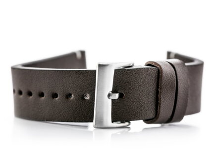 Kožený remienok W118 - dark brown- 22mm
