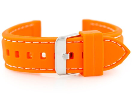 Gumový remienok na hodinky U20 - orange 18mm