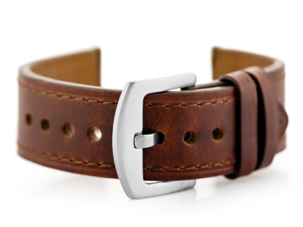Kožený remienok W81 - dark brown- 22mm