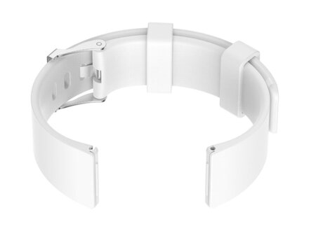 Gumový remienok na hodinky U15 - white/silver - 22mm
