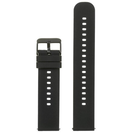 Gumený remienok k hodinkám U27 – čierny/čierny – 22 mm