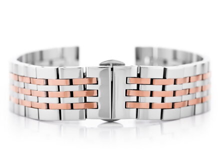 Náramok Pacific Model 4 strieborno ruž.gold 20mm Náramok Pacific Model 4 strieborno ruž.gold 20mm