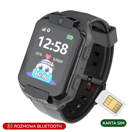 SMARTWATCH Detské PACIFIC 32-1 KIDS - black (sy028a)
