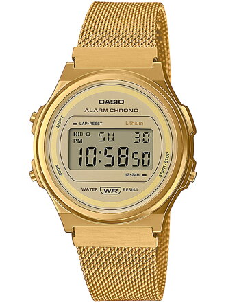 Dámske hodinkyCasio Vintage 37mm A171WEMG-9A + BOX (zd645a)