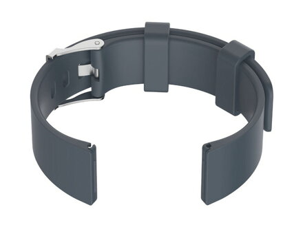 Gumový remienok na hodinky U15 - gray/silver - 22mm