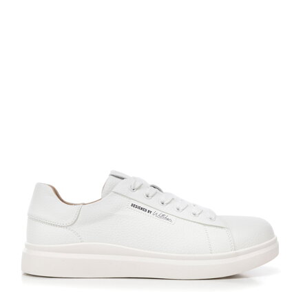 Damskie klasyczne sneakersy na platformie białe 100-D-951-0