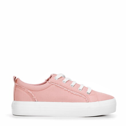 Damskie sneakersy z tkaniny różowe 100-DP-800-P