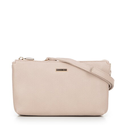 Crossbody z ekoskóry dwukomorowa beżowa 29-4Y-607-8