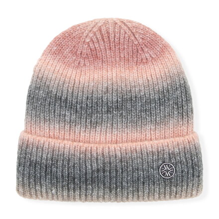 Czapka zimowa damska w stylu ombre różowo - szara 101-HF-201-PZ