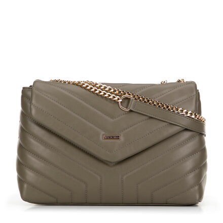 Dámska crossbody na... retiazka z ekokože zelená 99-4Y-514-Z