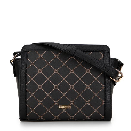 Dámska crossbody v monogramovej čiernej farbe 99-4Y-501-1