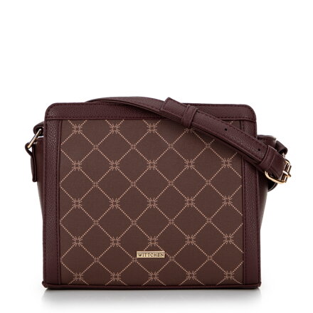 Dámska crossbody v monogramovej hnedej farbe 99-4Y-501-4