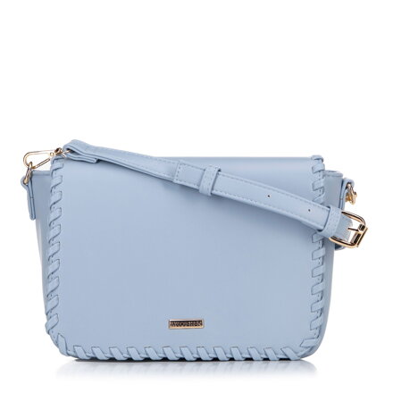 Damska crossbody z obszytą klapą niebieska 100-4Y-235-N