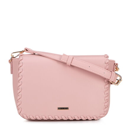Damska crossbody z obszytą klapą różowa 100-4Y-235-P