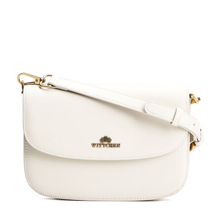 Dámska crossbody z pravej kože krémová 100-4E-214-0