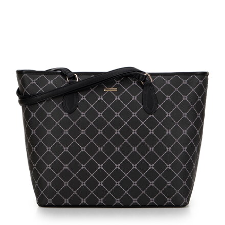 Dámska shopper kabelka v monogramovej čiernej farbe 99-4Y-503-1