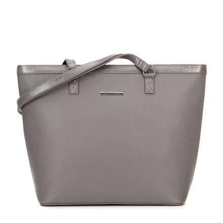 Dámska shopper kabelka z ekokože sivo-strieborná 100-4Y-006-8S