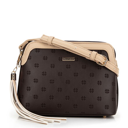 Dámska crossbody kabelka so strapcom, hnedá 99-4Y-208-4