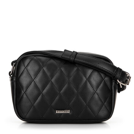 Damska torebka crossbody z imitacji skóry czarna 100-4Y-230-1
