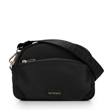 Damska torebka crossbody z nylonu czarna 99-4Y-101-1