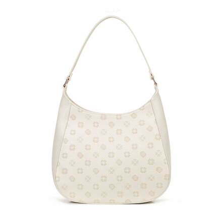 Damska torebka na ramię z imitacji skóry w tłoczenie kremowa 101-4Y-P10-0