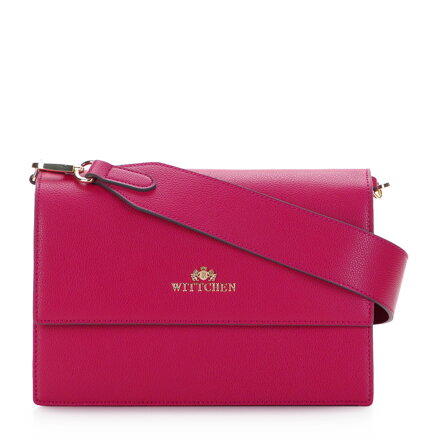 Damska torebka skórzana dwukomorowa klasyczna różowa 97-4E-631-P