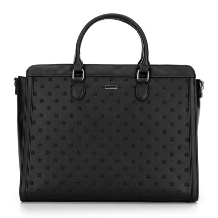 Dámska aktovka s puzdrom na 15,6'' notebook čierna a strieborná 99-4Y-230-1S