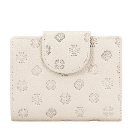 Dámska peňaženka z reliéfnej kože krémová 99-1E-362-9