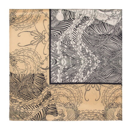 Dámsky vzorovaný hodvábny šál 95-7D-S05-X6