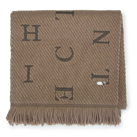 Damski szalik haftowany w litery 93-7F-007-5
