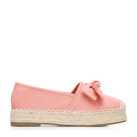 Damskie espadryle z kokardą 94-DP-200-P