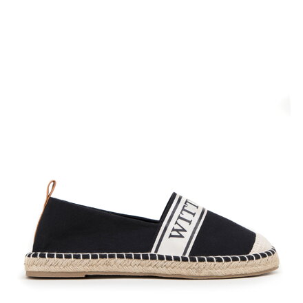 Damskie espadryle z lamówką z napisem WITTCHEN 98-DP-802-1