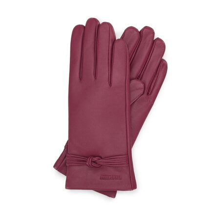 Damskie rękawiczki skórzane z supełkiem 39-6A-009-5 Damskie rękawiczki skórzane z supełkiem 39-6A-009-5